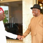 Tinubu in talks with Jonathan at Presidential Villa