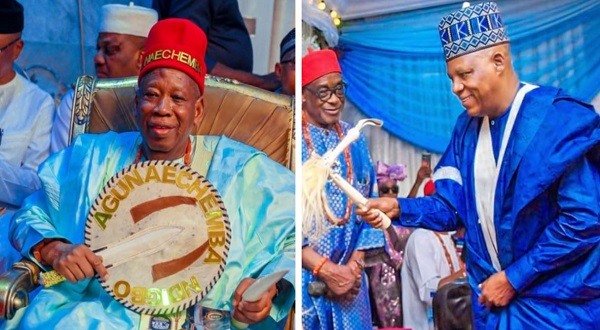 Shettima, Ganduje receive chieftaincy titles in Anambra