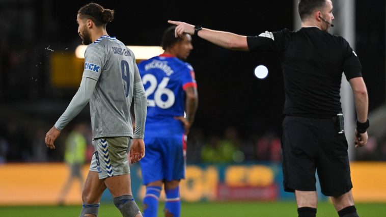 FA Cup: Calvert-Lewin sent off as Everton hold Palace